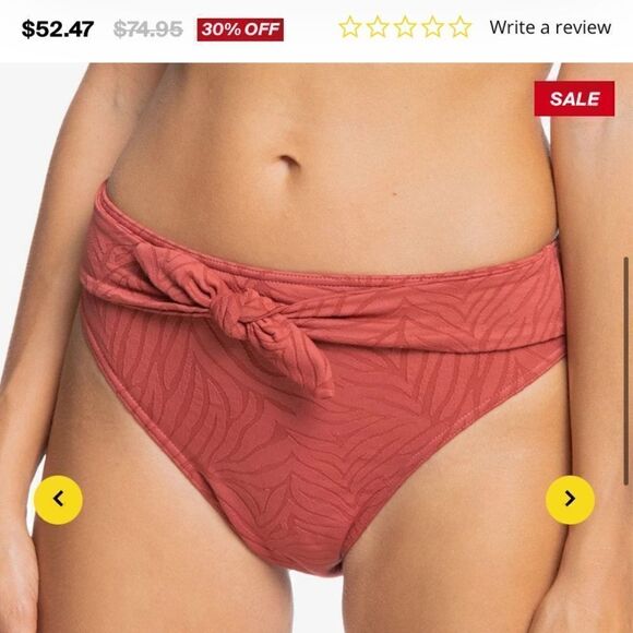 NWT Wild Babe Mod Mid Hi Waist Bikini Bottom M - Picture 5 of 7